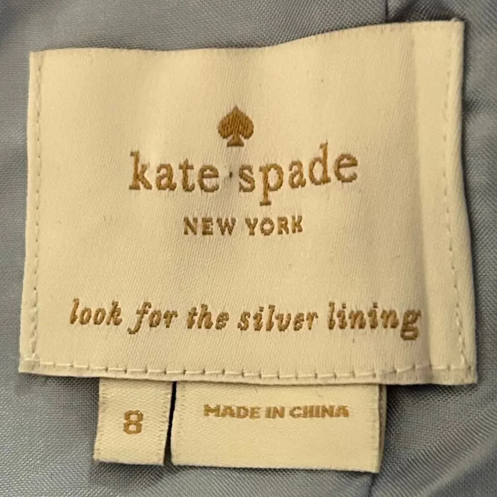 Kate Spade Open Back Bow Mini Dress In Morning Dawn (blue), Size 8